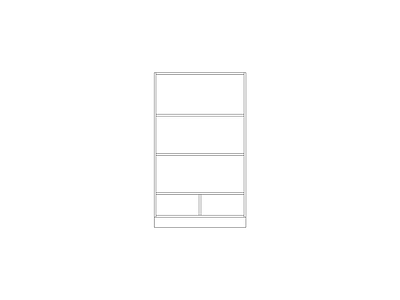 新橱柜特殊柜体动态块 厨房台上柜结构图
