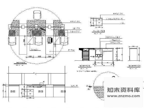 图块/节点银行操作台详图 家具节点