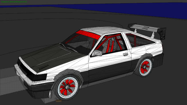 AE86速写物理学 汽车 赛车 跑车 汽车轮 旅行轿车