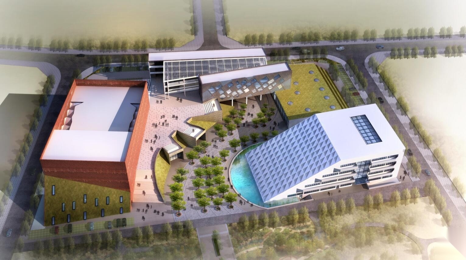 [广东]某文化体育中心项目建筑方案设计文本（CAD+文本）...