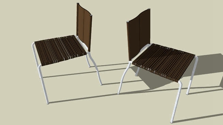 休闲椅 草图大师模型