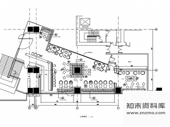 施工图北京国际连锁酒店大堂酒吧装修图