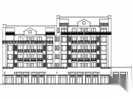 [湖北]某小区六层商住楼建筑施工图（南梯）