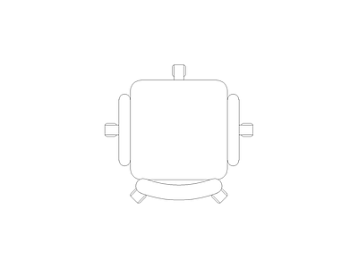 办公空间设计模块 标准职员椅