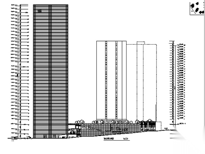 [广东]商务中心区（城市综合体）地下车库楼建筑方案cad... 景观