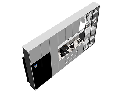 现代厨房柜组合