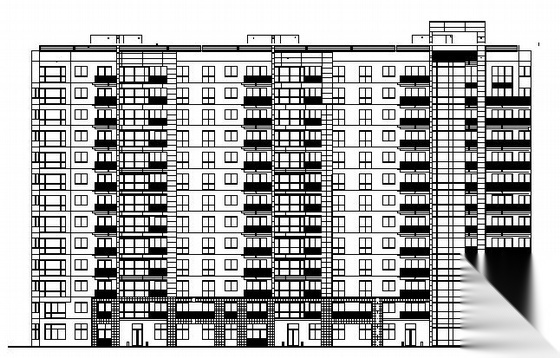 某十三层住宅楼建筑施工图