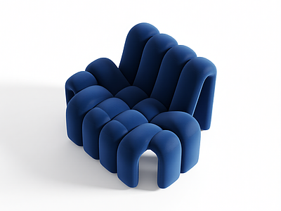 深蓝色现代沙发