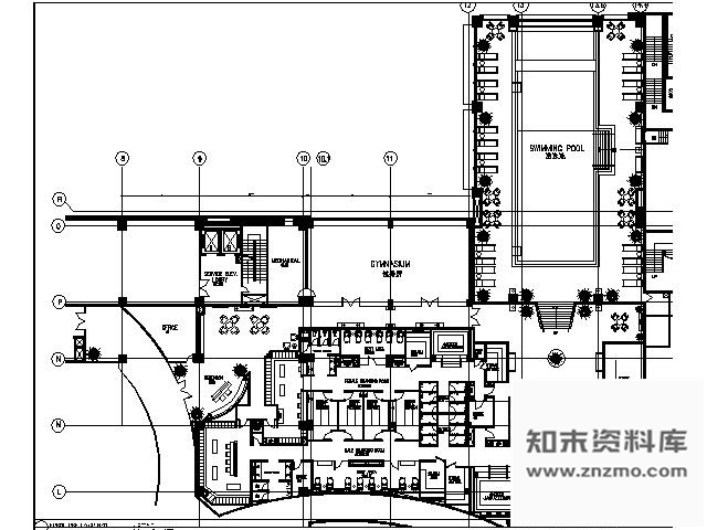 施工图五星级酒店健身中心施工图