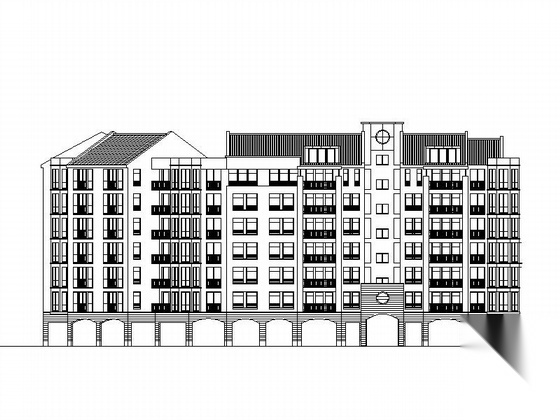 深圳 某居住小区七层住宅组团建筑方案图