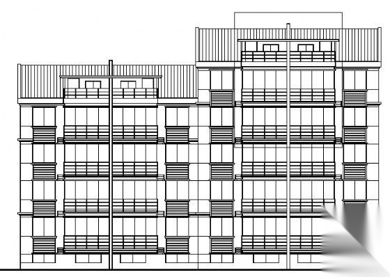 某六层职工宿舍楼建筑方案图