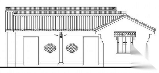 某仿古公共厕所卫生间建筑 施工图