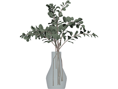 带花瓶的枝叶装饰