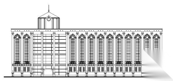 某四层小办公楼建筑方案图