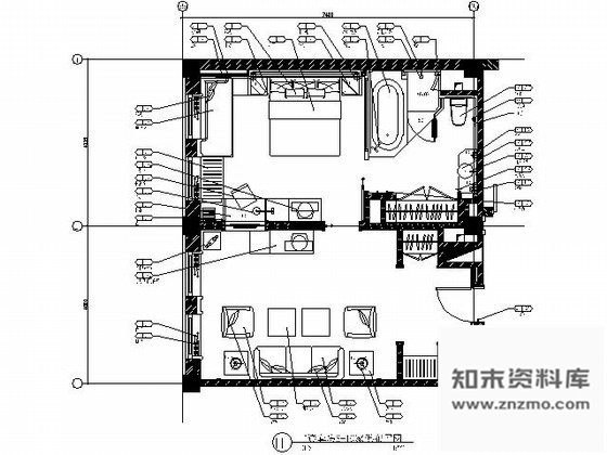 施工图民族饭店s10型客房装修图