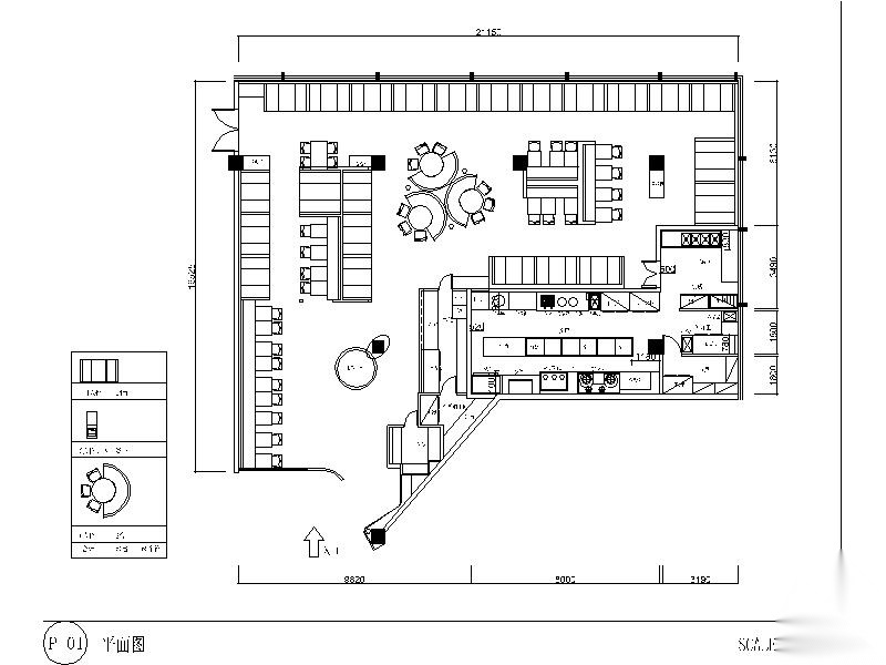 广东 自助西餐厅设计施工图 含效果图