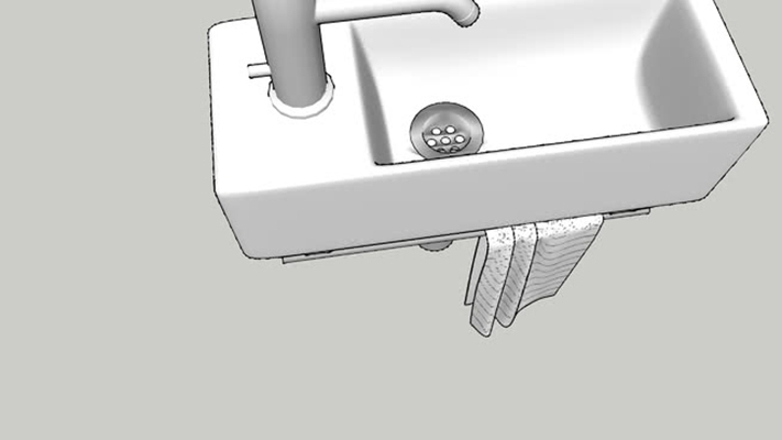 洗手台 草图大师模型