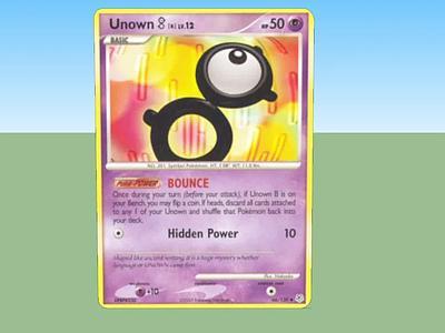 口袋妖怪牌Unown B liv。12 HP 50