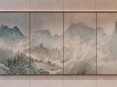 山水挂画山水画