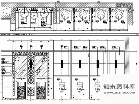图块/节点某现代海鲜餐厅洗手间节点详图CAD图块下载