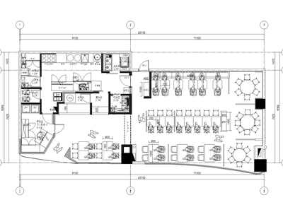 [苏州]一城半点餐饮空间室内施工图+效果图