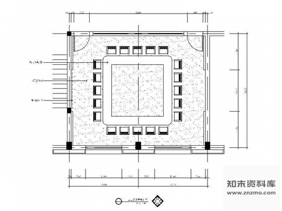 施工图小会议室装修图