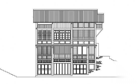 某古镇独立式住宅建筑测绘图