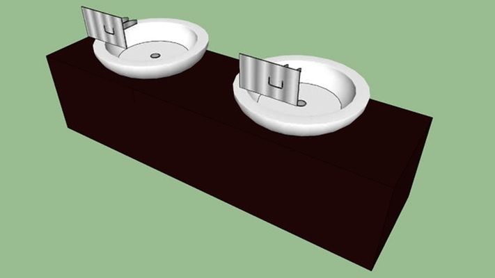洗手台 草图大师模型