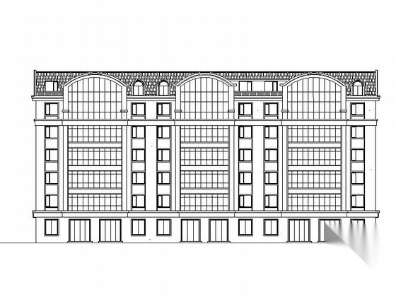 [黑龙江]某七层商住楼建筑方案图（8号）