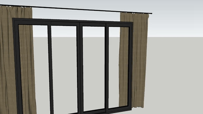 双开门 草图大师模型