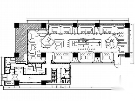 现代酷感十足酒吧室内装饰工程施工图（含效果图）