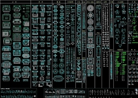CAD家居用品图库cad平面图库 平面图块