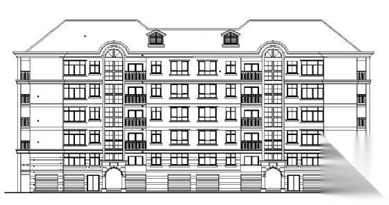 某小区6号住宅建筑方案图