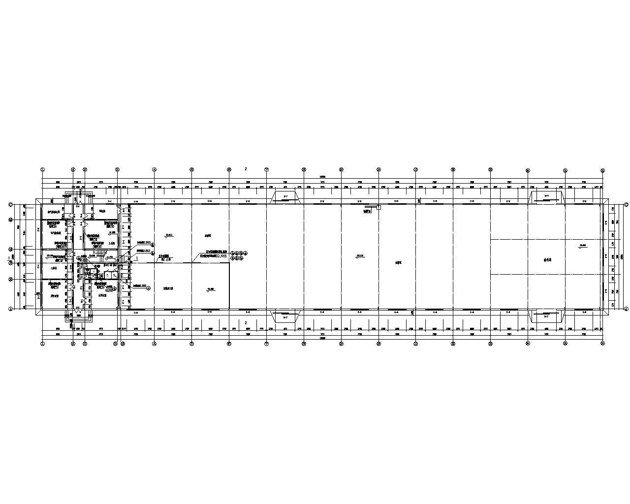 21米单跨钢结构厂房建筑结构施工图（CAD）