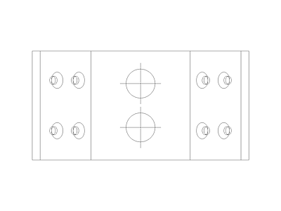现代五金管件现代五金管件门把手膨胀螺栓管件弯头门锁施工图 腳頭五金主視