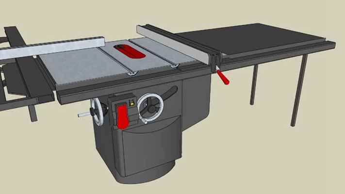 sawstop表看到W /滑台和扩展表