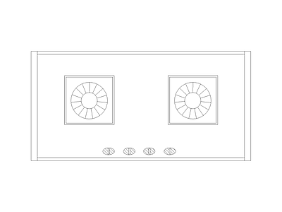 厨房设施 现代家具图块别墅家具图块施工图