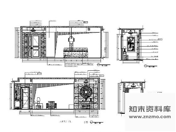 图块/节点别墅入口玄关立面图