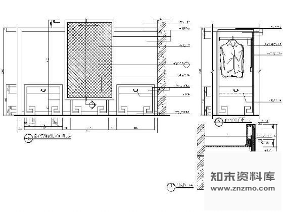 图块/节点某衣柜详图 柜类 家具节点详图
