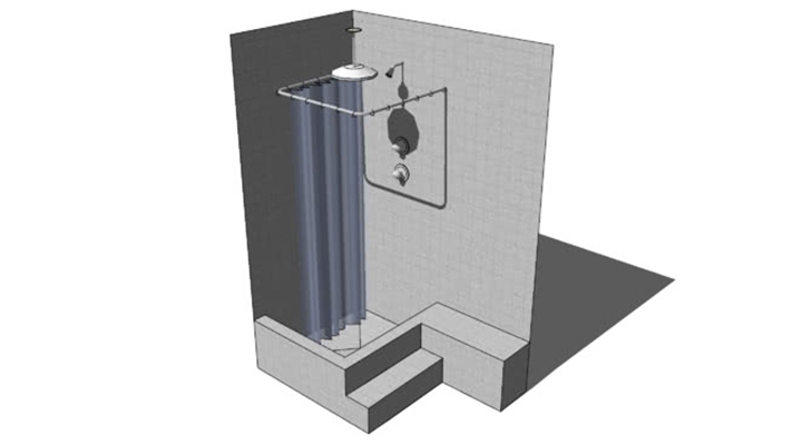 淋浴间 草图大师模型