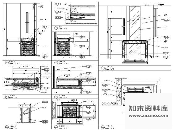 图块/节点酒店套房梳妆台详图 家具节点 家具节点详图