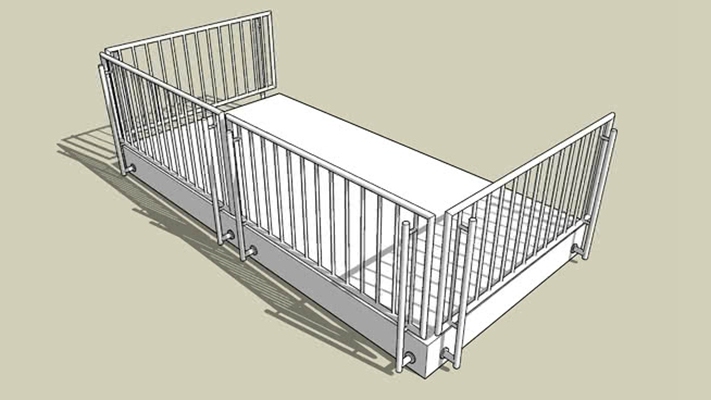 栏杆 草图大师模型