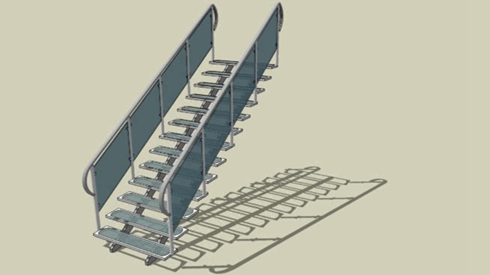 铁艺楼梯 草图大师模型