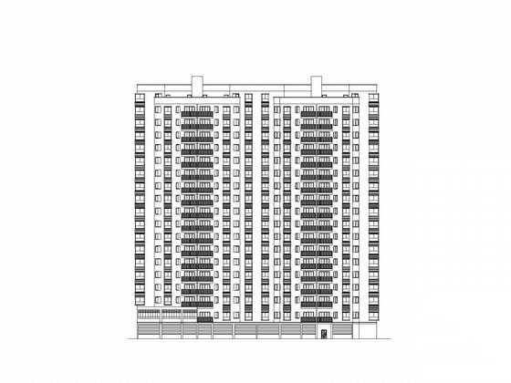 [湖北]某十九层一梯四、塔式住宅建筑施工图纸(底层架空...