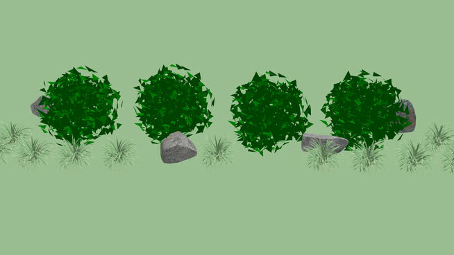 现代园林创作 其他 草地 画 家居物品