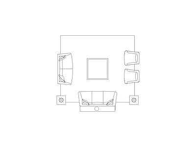 工装办公家具图块 大型套装沙发
