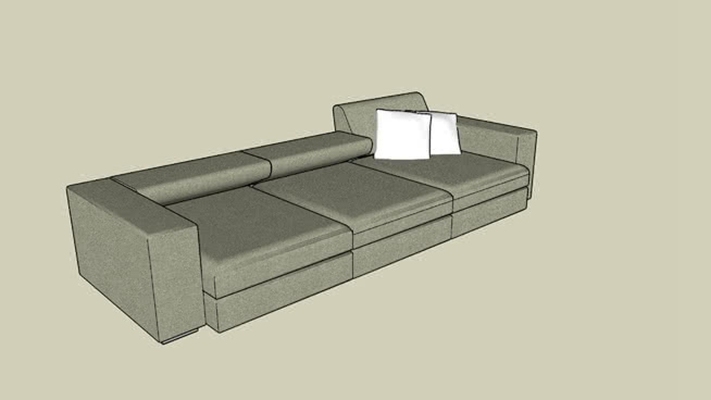 多人沙发 草图大师模型