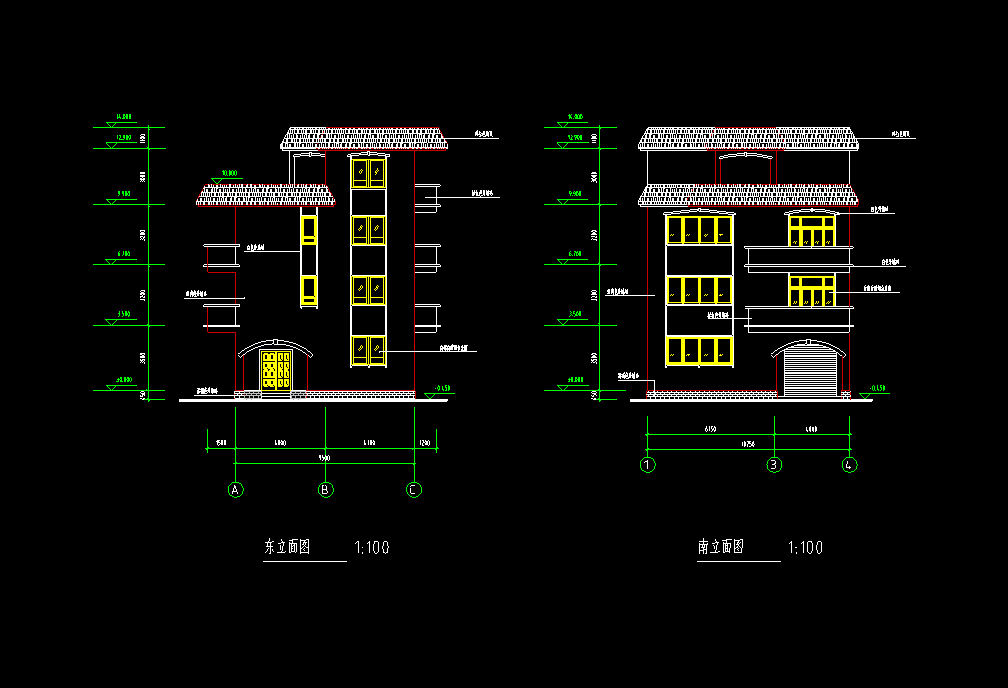 四层建筑别墅方案设计（包含CAD）