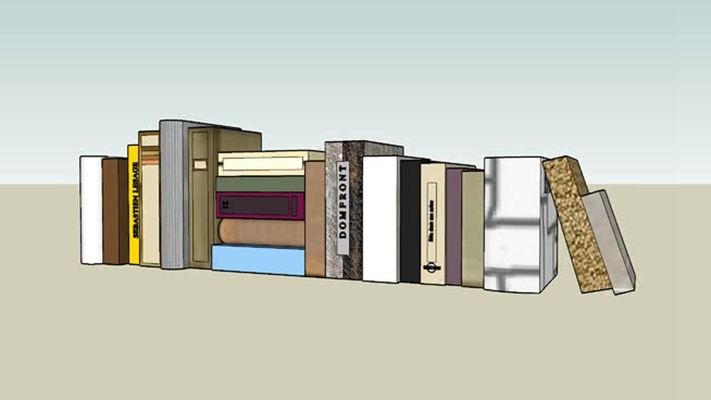 书本组合 草图大师模型