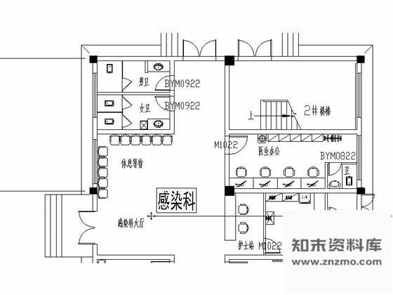 施工图医院感染大厅室内装修图